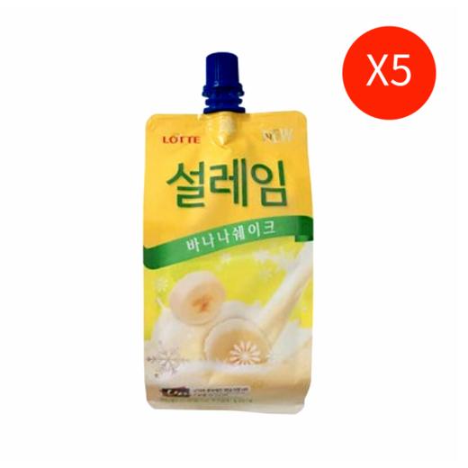 【捆绑】乐天 雪莱淋香蕉味125ml*5 【5묶음】롯데 설레임 바나나맛125ml*5 商品图0