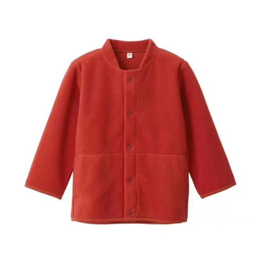 【摇粒绒儿童夹克】儿童春秋外套摇粒绒卫衣家居服纯色男女同款儿童夹克 商品图3