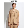 VIMAGE纬漫纪春季新款时尚复古中性百搭通勤显瘦西装外套女VA2103107 商品缩略图5