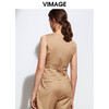 VIMAGE纬漫纪春季新款复古文艺显瘦英式无袖背心短马甲上衣女VA2103109 商品缩略图2