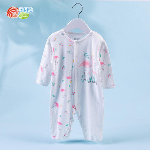 贝贝怡男女宝宝可爱印花薄长袖连体衣哈衣211L479 商品图12