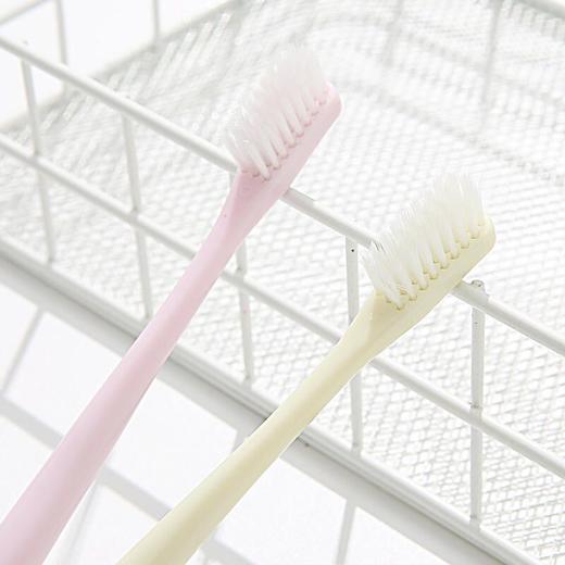 99樱花汇日本进口马卡龙成人软毛牙刷10支+10保护套/盒(粉+米) 商品图2