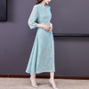 AHM- yslg8510 改良版汉服连衣裙女2021夏季新款中国风旗袍重工刺绣禅意复古长裙 商品缩略图2