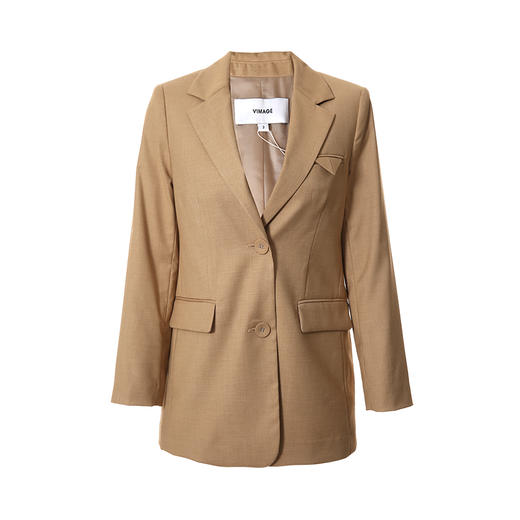 VIMAGE纬漫纪春季新款时尚复古中性百搭通勤显瘦西装外套女VA2103107 商品图4