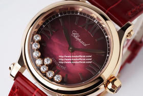 2021年新款！ZF强复刻之萧邦快乐钻石“中国红”，专柜新33mm全系火爆来袭！ZF瑞士精品级打磨还原正品1：1壳套.采用施华洛世奇水晶 .舞动的快乐钻