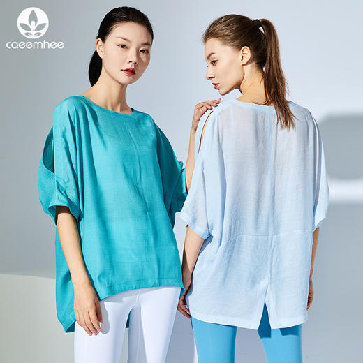 【断码捡漏】卡益棉麻罩衫KM03781瑜伽服健身服 商品图0