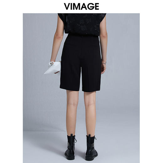 VIMAGE纬漫纪品牌女装夏季时尚修身百搭高腰西装短裤女V1505108 商品图2