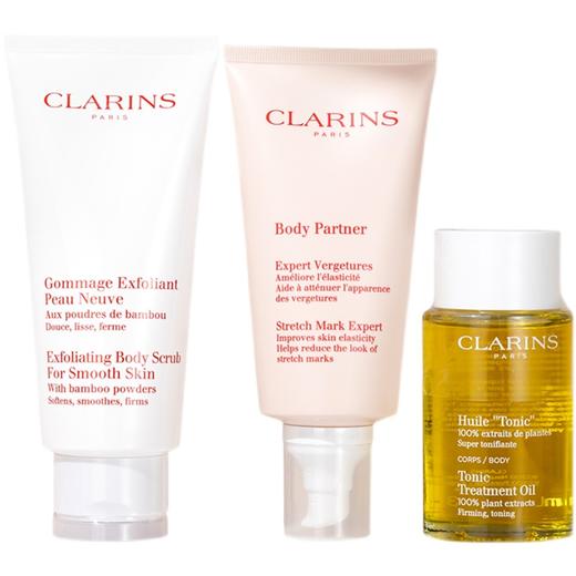 专柜1640 娇韵诗孕妇身体护理三件套 抚纹身体霜+调和油+身体磨砂乳霜防妊娠纹 商品图3