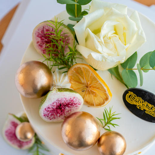 乳脂奶油蛋糕【5种夹心任选】小清新无花果白玫瑰蛋糕  乳脂奶油蛋糕015 生日蛋糕 大理同城送 商品图2