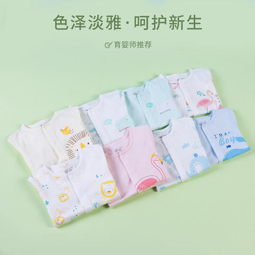 贝贝怡男女宝宝可爱印花薄长袖连体衣哈衣211L479 商品图8