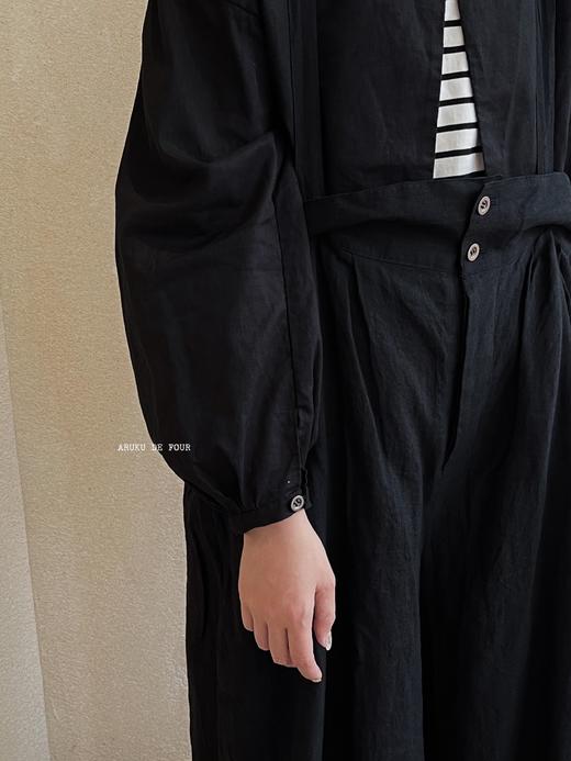 （5折）AU garcons浅棕/黑绑带上衣 商品图4