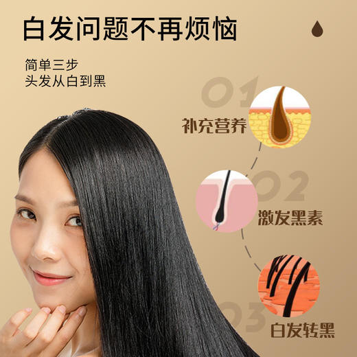 修正黑灵芝首乌洗发水中老年乌发男女老少都适用育发特证白发转黑防脱发护发让秀发自然乌黑浓密，拒绝染发 商品图5