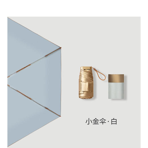 【人手必备】2021年全新防晒科技涂层金胶金色伞骨超柔遮光五折小金伞晴雨两用一甩即干便携防晒 商品图2