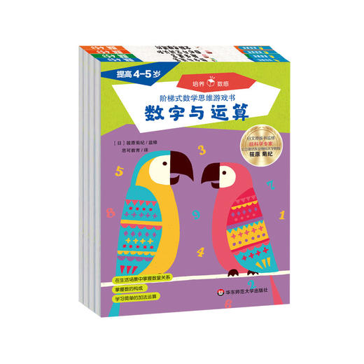 阶梯式数学思维游戏书·提高4-5岁 四册 数字与运算 趣味迷宫 图形与空间认知 全脑思维进阶 商品图1