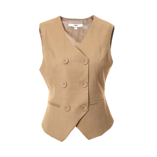 VIMAGE纬漫纪春季新款复古文艺显瘦英式无袖背心短马甲上衣女VA2103109 商品图3