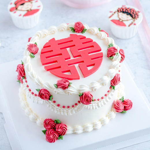 牛奶奶油蛋糕 喜蛋糕 婚礼蛋糕 牛奶奶油蛋糕13  大理同城送 商品图1