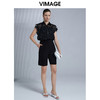 VIMAGE纬漫纪品牌女装夏季时尚修身百搭高腰西装短裤女V1505108 商品缩略图0