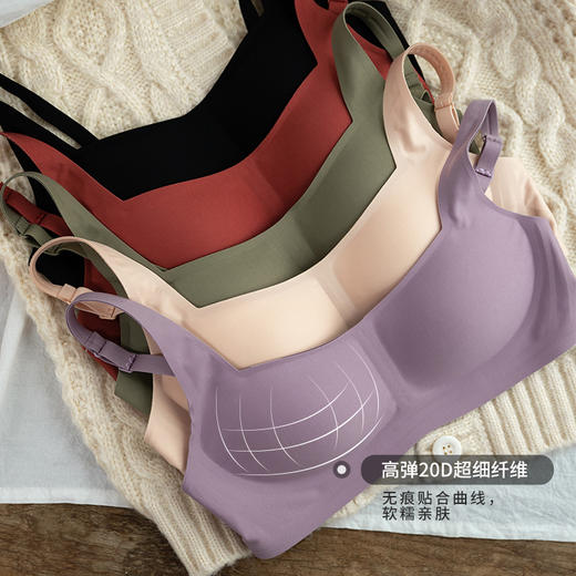靴下物乳胶内衣女小胸聚拢收副乳防下垂大胸显小无钢圈无痕文胸薄 商品图1