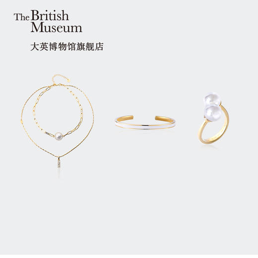 大英博物馆官方爱是永恒系列首饰珍珠项链戒指珐琅手镯简约创意 商品图1