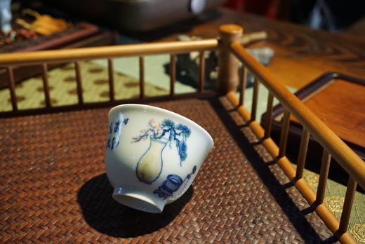 谢良华:釉下五彩博古花卉茶具套组 商品图6