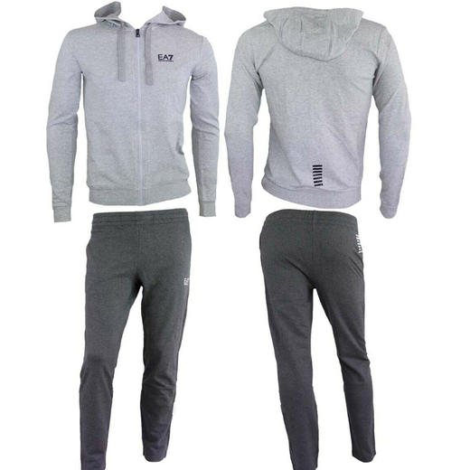 ARMANI 阿玛尼 男士运动套装 GA鹰标识图案印花 灰色 8NPV50 PJ05Z 29BR 商品图0