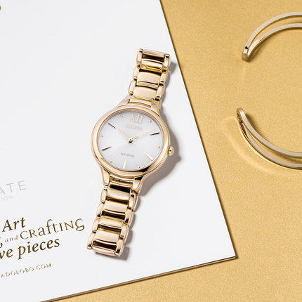 西铁城日本官方正品光动能潮流简约柔美手表女表EM0553-85A 商品图2