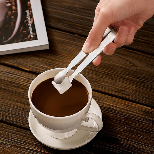 FaSoLa 不锈钢冰夹 加厚多用取冰夹冰块冰格水果方糖夹子小烧烤夹 商品图5