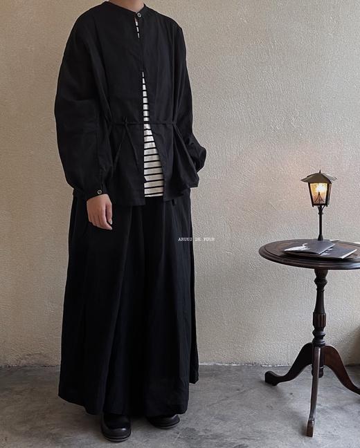 （5折）AU garcons浅棕/黑绑带上衣 商品图2