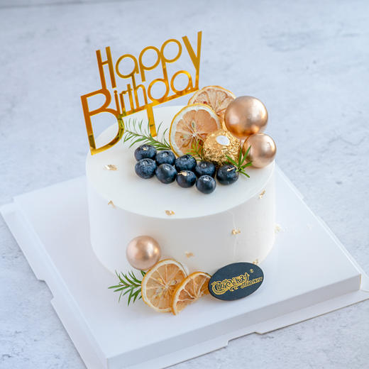 乳脂奶油蛋糕 小清新蓝莓柠檬费列罗蛋糕  乳脂奶油蛋糕016 生日蛋糕 大理同城送 商品图0