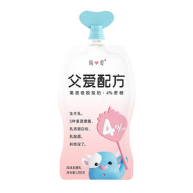 简爱零添加父爱4%果蔬酸奶100g