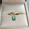高冰种飘阳绿翡翠葫芦戒指18k黄金钻石镶嵌 商品缩略图2