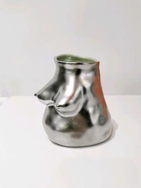 Yezi/人体手工陶瓷杯 银色