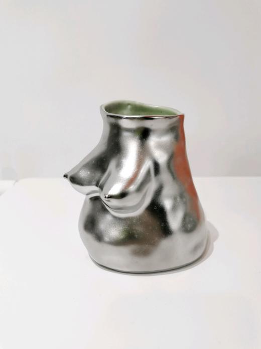 Yezi/人体手工陶瓷杯 银色 商品图0