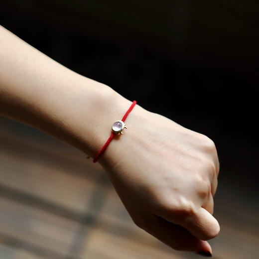 高冰到玻璃种翡翠抱抱牛手链手绳18k黄金钻石镶嵌 商品图9