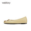 westory女鞋2021春季新款牛皮低跟乐福鞋一脚蹬豆豆鞋S21AE53411 商品缩略图1