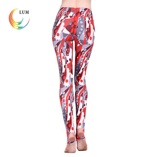 LUM8961露檬印花踩脚瑜伽裤 商品图1