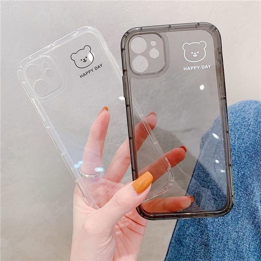 【苹果全系列】可爱熊头苹果XR手机膜壳xs/max透明iPhone11女7/8plus情侣12pro防摔 商品图6