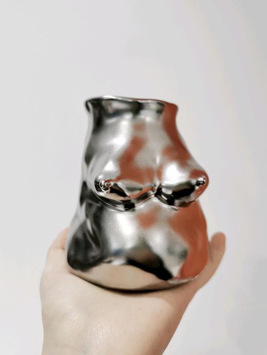 Yezi/人体手工陶瓷杯 银色 商品图11