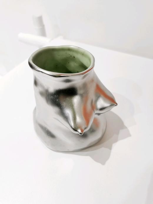 Yezi/人体手工陶瓷杯 银色 商品图5