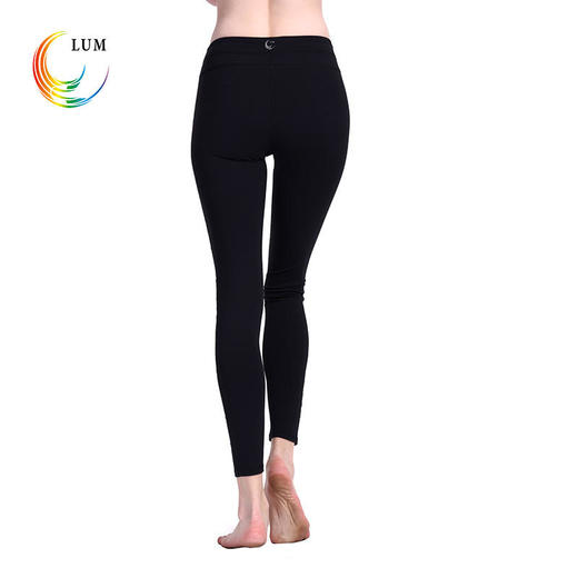 LUM8933露檬瑜伽拼网专业锦纶瑜伽长裤高弹速干跑步健身裤 商品图3