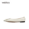 westory女鞋2021春季新款牛皮一脚蹬豆豆鞋平底奶奶鞋W21AE53071 商品缩略图2
