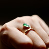 高冰种飘阳绿翡翠葫芦戒指18k黄金钻石镶嵌 商品缩略图6