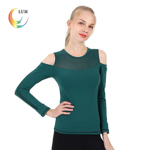 LUM9356露檬瑜伽服拼网长袖 商品图2
