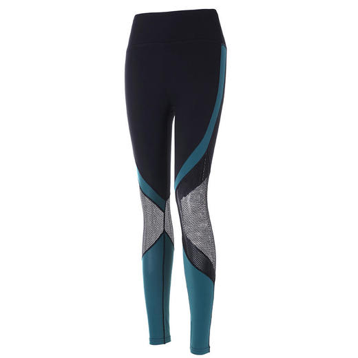 LUM8951露檬拼网拼色中高腰瑜伽长裤锦纶速干瑜伽健身长裤 商品图4