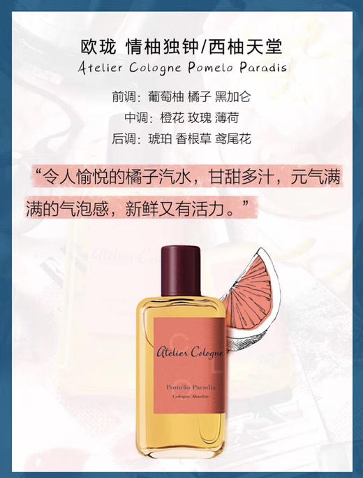 法国欧珑香水30ml 海风青柠套装4ml×8 茉雨心柠古龙香水 桂香月夜 西柚天堂（情柚独钟） 赤霞橘光 加州盛夏 无极乌龙  淡雅茶香柑橘调 商品图7