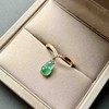 高冰种飘阳绿翡翠葫芦戒指18k黄金钻石镶嵌 商品缩略图3