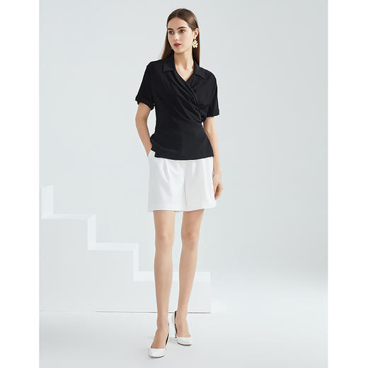 EITIE爱特爱女装夏季新款百搭修身显瘦T恤小上衣夏5913619小上衣 商品图1