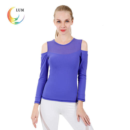 LUM9356露檬瑜伽服拼网长袖 商品图4