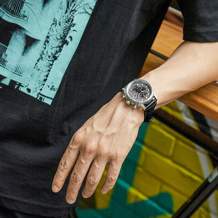 西铁城官方日本正品时尚休闲光动能夜光防水皮带男表CA0739-13H 商品图2