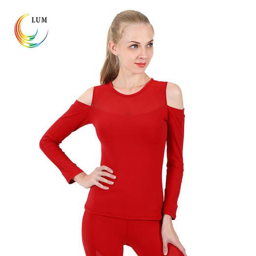LUM9356露檬瑜伽服拼网长袖 商品图3